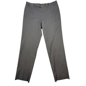 Calvin Klein Grey Dress Pants Mens 36x32 Flat Front Straight Leg Trousers Read